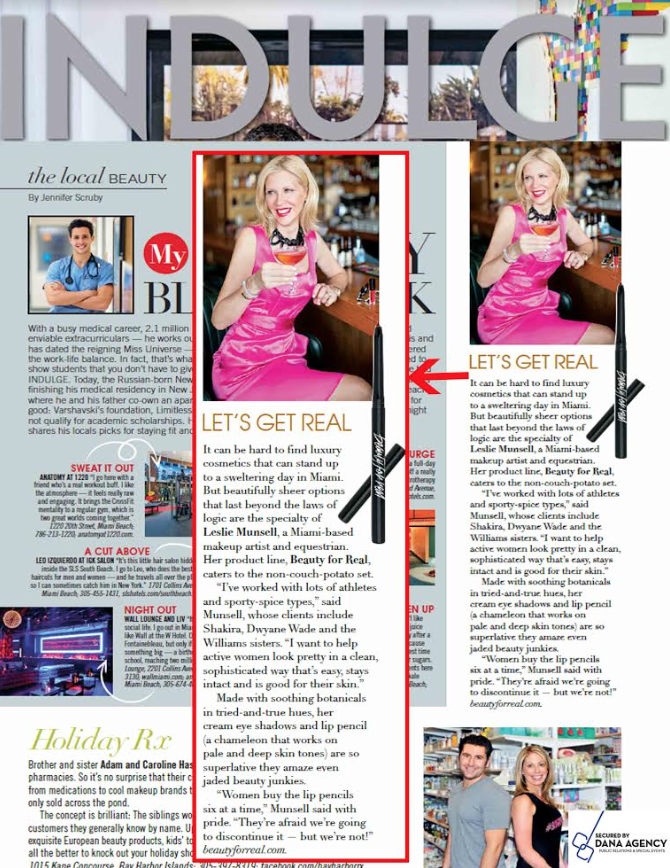 Beauty For Real featured in Indulge Magazine