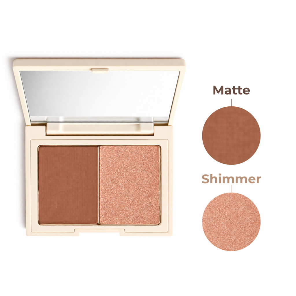 Sun Sculpt Bronzer Duo (Matte + Shimmer)