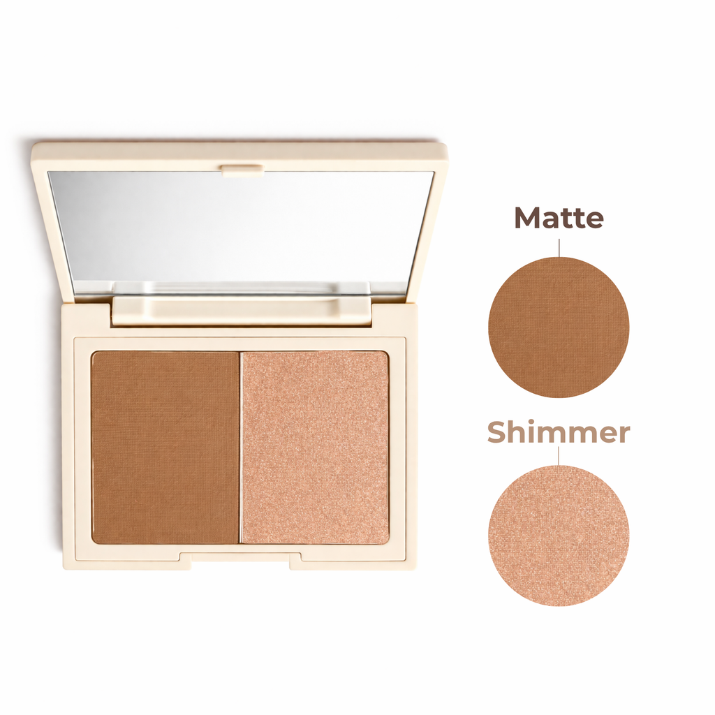 Sun Sculpt Bronzer Duo (Matte + Shimmer)